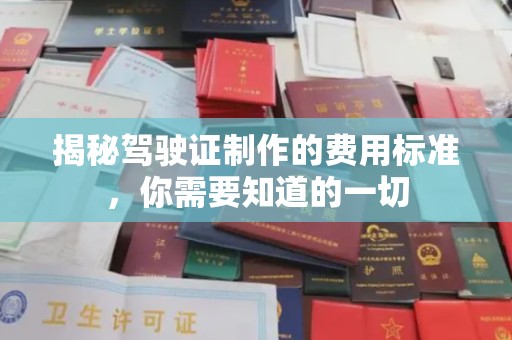 扎囊揭秘驾驶证制作的费用标准，你需要知道的一切