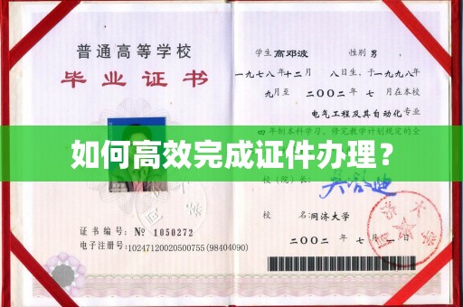 扎囊如何高效完成证件办理？