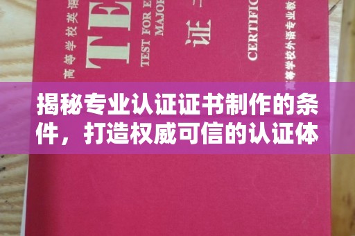 扎囊揭秘专业认证证书制作的条件，打造权威可信的认证体系