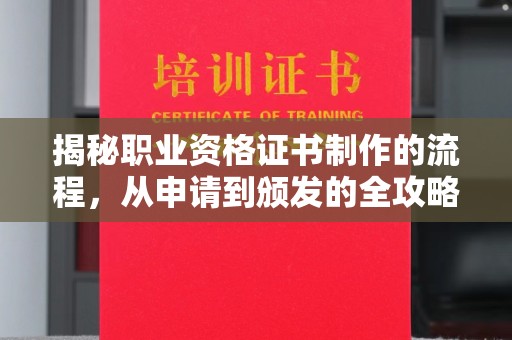 扎囊揭秘职业资格证书制作的流程，从申请到颁发的全攻略