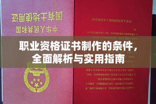 扎囊职业资格证书制作的条件，全面解析与实用指南